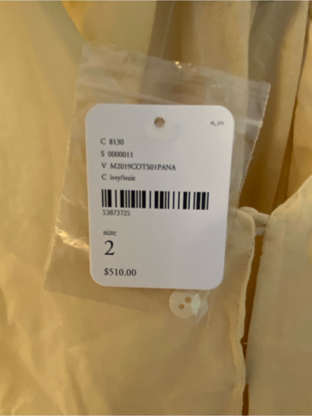 Nwt Innika Choo Rayleigh Grait Tiered Maxi Dress In Ivory Size 2/Medium — image 6 of 8